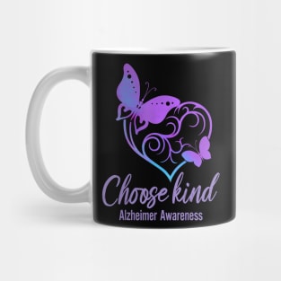 Choose Kind Alzheimer Awareness Butterfly Gift Mug